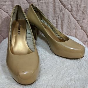 Madden Girl Nude Platform Pumps